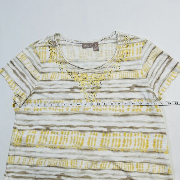 Chico’s Top Size 3 (XL) Lot Of 2 Cotton T Shirts Multicolor Boho Everyday Casual - Picture 10 of 10